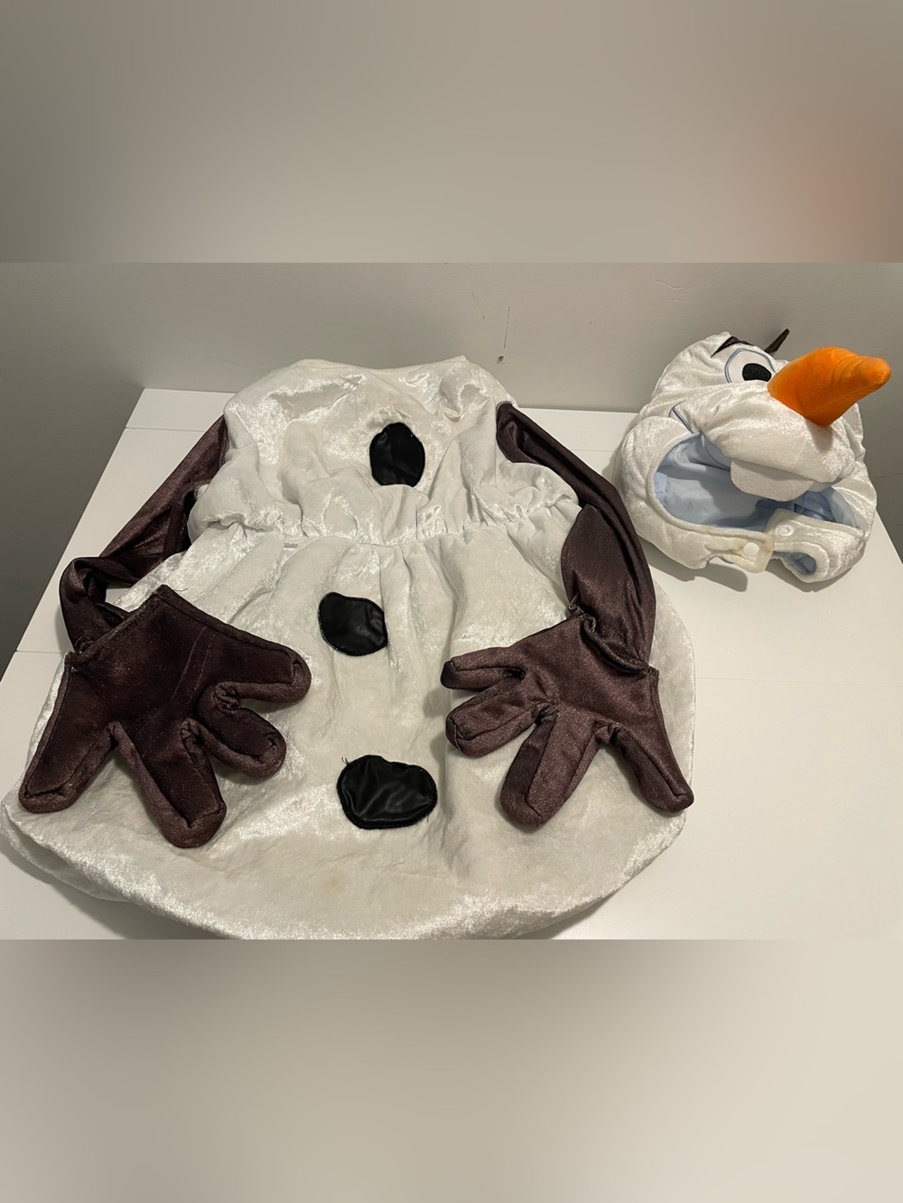 Disney Brand Frozen Olaf Costume Toddler Size 3-4 Halloween Costume